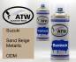 Preview: Suzuki, Sand Beige Metallic, ODM: 400ml Sprühdose + 400ml Klarlack - Set, von ATW Autoteile West.